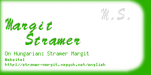 margit stramer business card